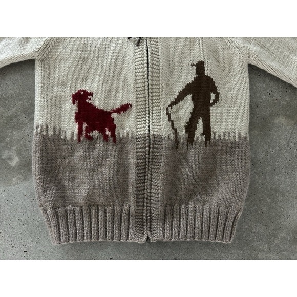 Vintage Lauren Ralph Lauren Hand Knit Wool Style Pheasant Hunting Sweater Small - Picture 2 of 12